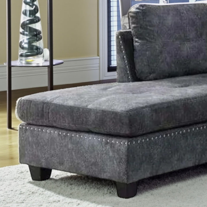 Marlow 4-Piece Sectional Sofa With LHF Chaise & Storage Ottoman - Grey | Timeless,  Sturdy & Comfortable