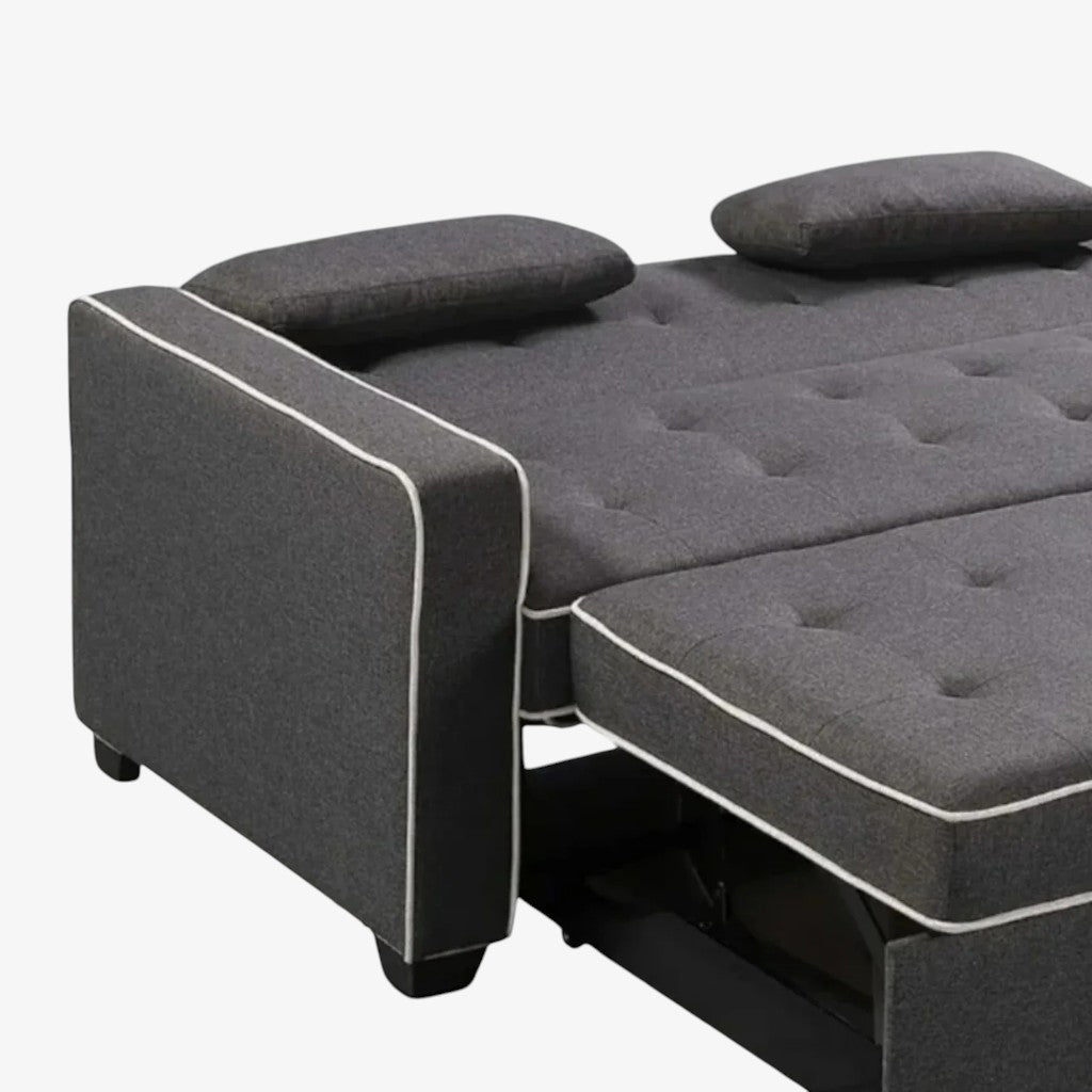 Blaze Fabric Upholstered Sofa Bed - Grey | Simplistic, Stylish, Durable & Comfortable