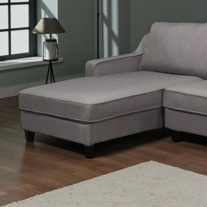 Tempo Fabric Upholstered Sectional Sofa With LHF Chaise - Grey | Modern Design with Lasting Comfort