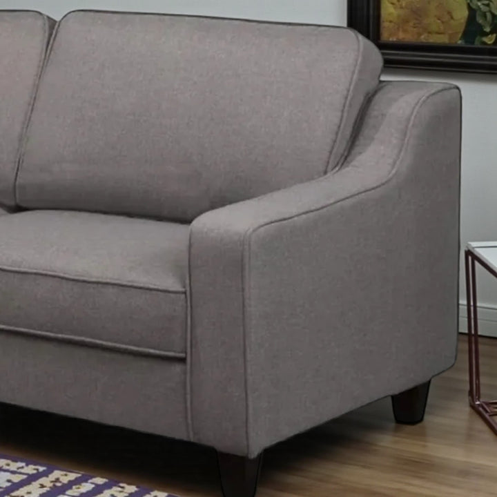 Tempo Fabric Upholstered Sectional Sofa With LHF Chaise - Grey | Modern Design with Lasting Comfort