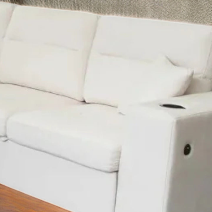 NovaX Sectional Sofa Bed With LHF Corner Chaise - Beige | Elegant, Comfortable & Affordable