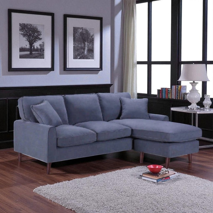 Breeze Sectional Sofa in Fabric Upholstery With Reversible Chaise - Grey | Timeless Design with Modern Comfort