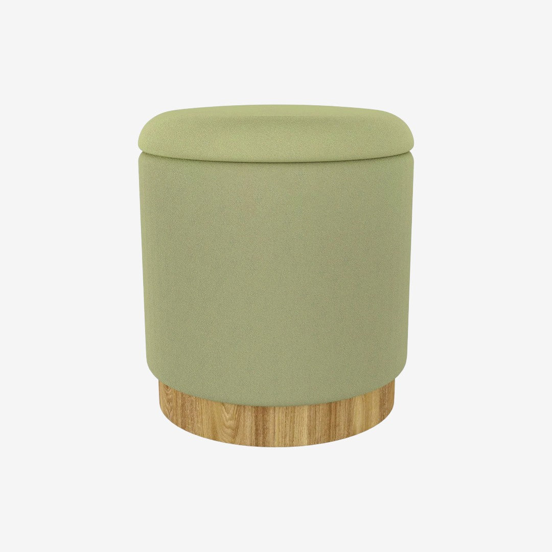 Kayla Fabric Upholstered Accent Ottoman With Storage - Sage | Sleek, Stylish, Durable & Storage Solution