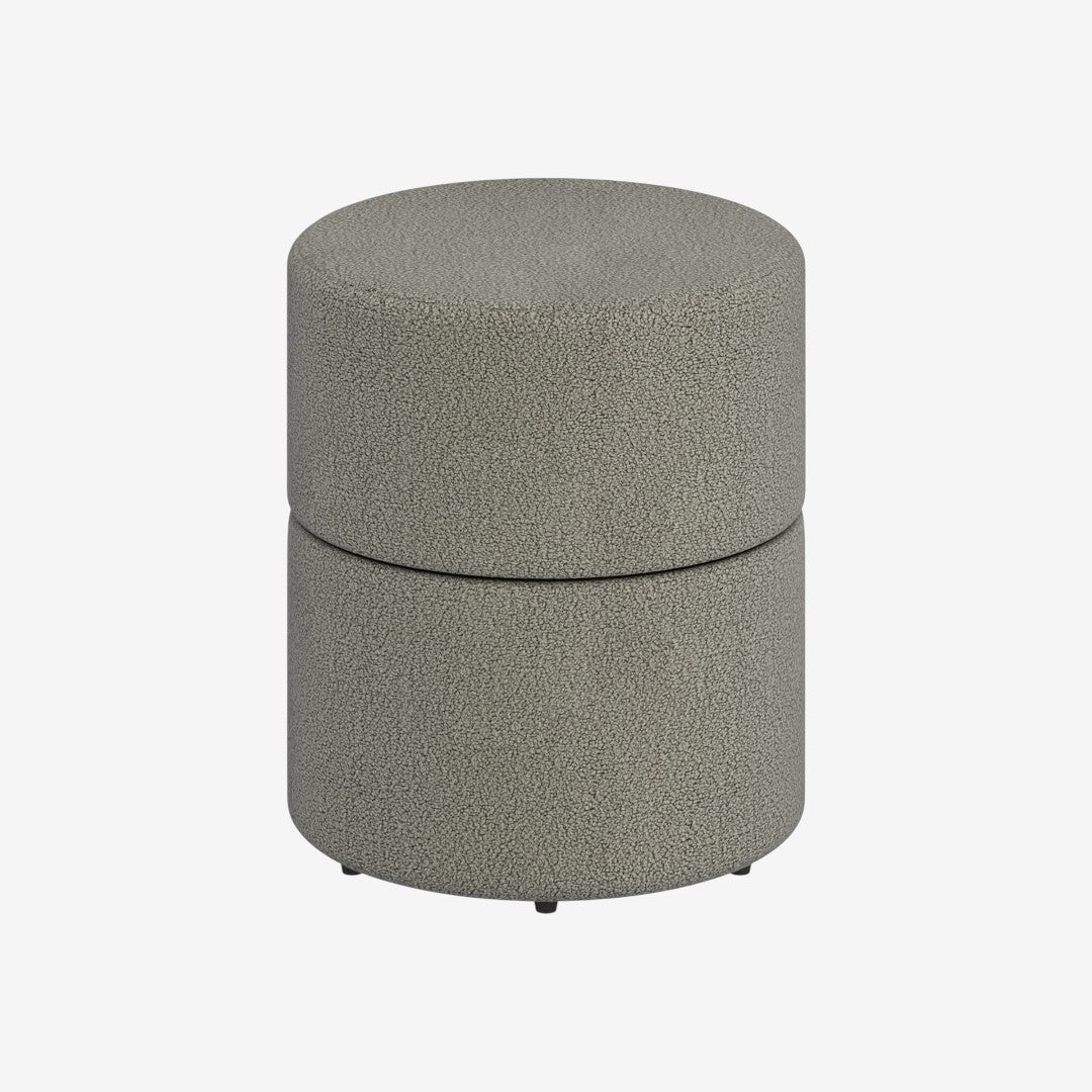 Beacon Accent Swivel Ottoman in Fabric Upholstery - Warm Grey | Stylish, Durable & Comfortable