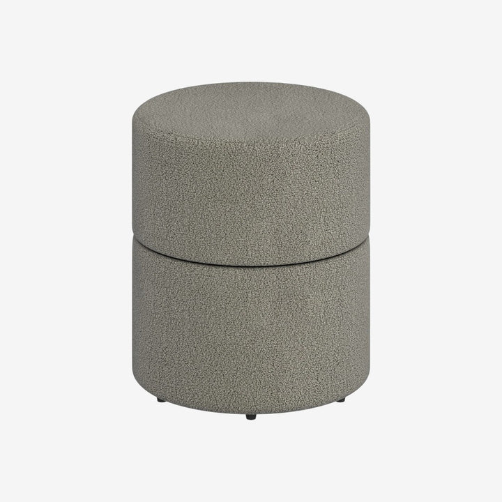 Beacon Accent Swivel Ottoman in Fabric Upholstery - Warm Grey | Stylish, Durable & Comfortable