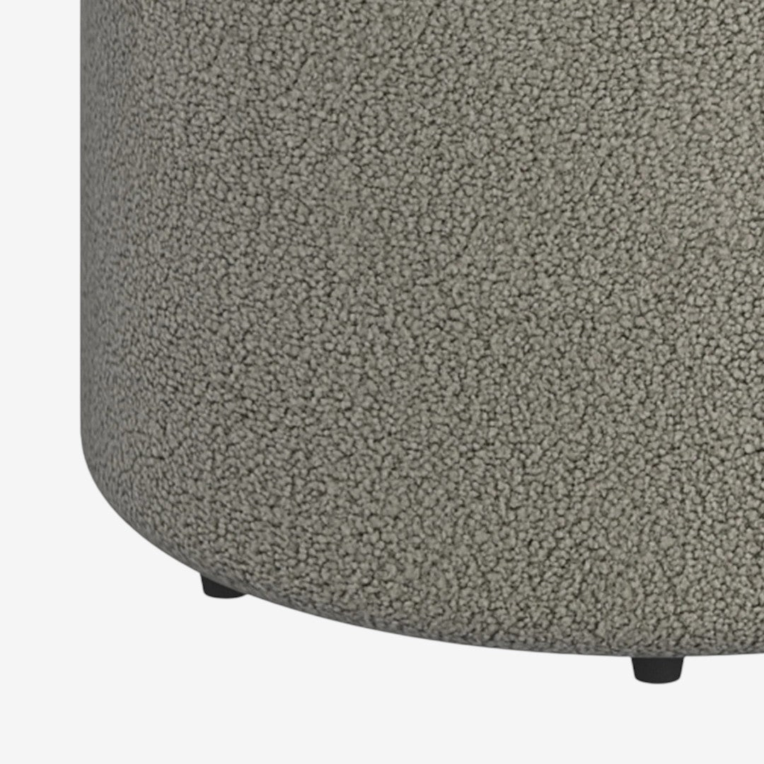 Beacon Accent Swivel Ottoman in Fabric Upholstery - Warm Grey | Stylish, Durable & Comfortable