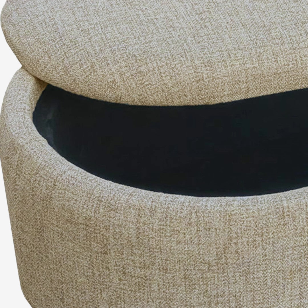 Reverie Fabric Upholstered Storage Ottoman Bench - Warm Grey | Modern, Durable & Storage Solution